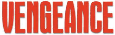 The word "VENGEANCE" in bold red capital letters on a white background.